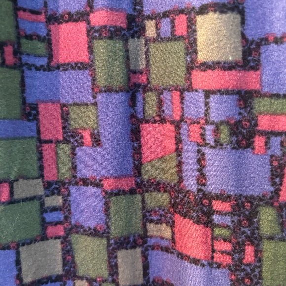 LuLaRoe Multicolor Block Pattern Leggings - Picture 7 of 8
